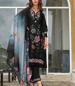 Women Floral Embroidered Thread Work Silk Kurta with Trousers & With Dupatta