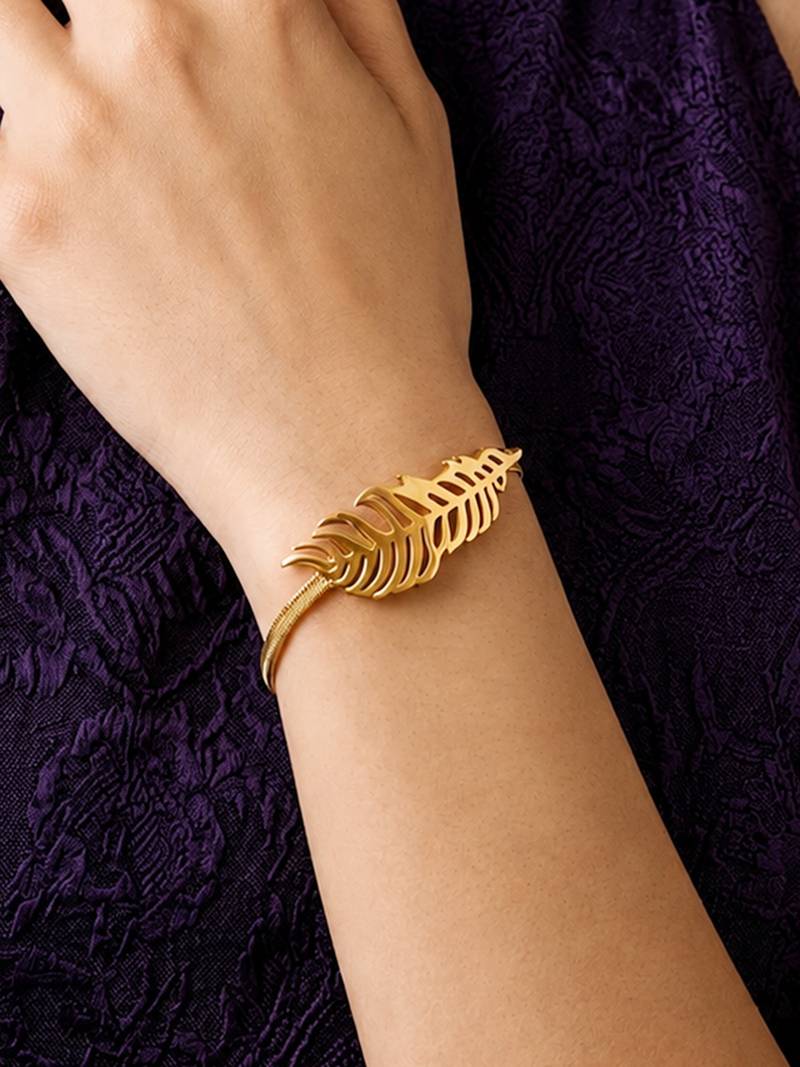 Gold cubic zirconia gold plated bracelet for women