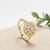 Gold cubic zirconia gold plated finger ring for women