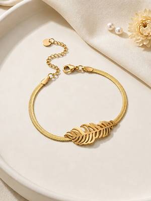 Gold cubic zirconia gold plated bracelet for women 2