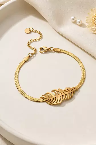 Gold cubic zirconia gold plated bracelet for women