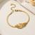 Gold cubic zirconia gold plated bracelet for women