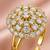 Gold cubic zirconia gold plated finger ring for women