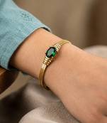 Gold cubic zirconia gold plated bracelet for women