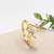 Gold cubic zirconia gold plated finger ring for women