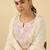 Floral Embroidered Notch Neck Cotton A-Line Kurta & Trousers With Dupatta