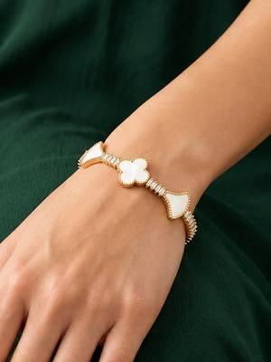 Gold cubic zirconia gold plated bracelet for women 1