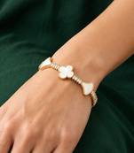 Gold cubic zirconia gold plated bracelet for women