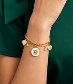 Gold cubic zirconia gold plated bracelet for women