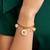 Gold cubic zirconia gold plated bracelet for women