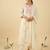Floral Embroidered Notch Neck Cotton A-Line Kurta & Trousers With Dupatta