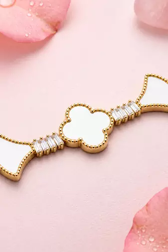 Gold cubic zirconia gold plated bracelet for women