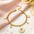 Gold cubic zirconia gold plated bracelet for women