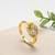 Gold cubic zirconia gold plated finger ring for women
