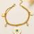 Gold cubic zirconia gold plated bracelet for women