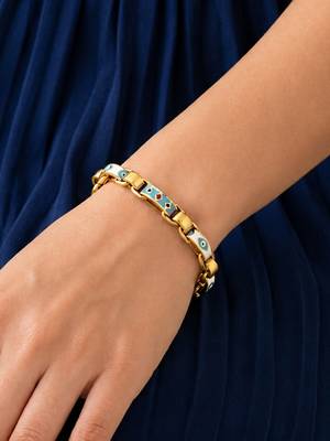 Gold cubic zirconia gold plated bracelet for women 1