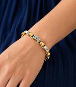 Gold cubic zirconia gold plated bracelet for women