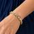 Gold cubic zirconia gold plated bracelet for women