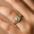 Gold cubic zirconia gold plated finger ring for women