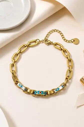 Gold cubic zirconia gold plated bracelet for women