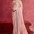 Peach casio heavy embroidery with sequince work saree with blouse