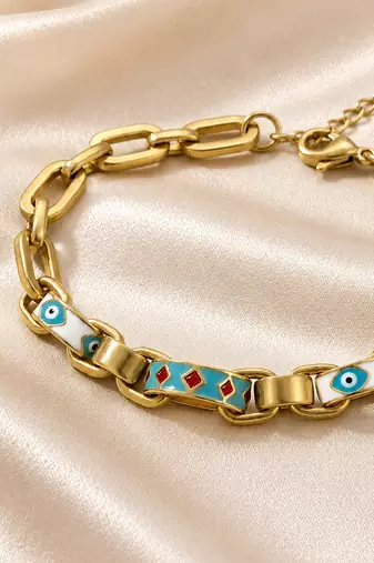 Gold cubic zirconia gold plated bracelet for women