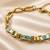 Gold cubic zirconia gold plated bracelet for women