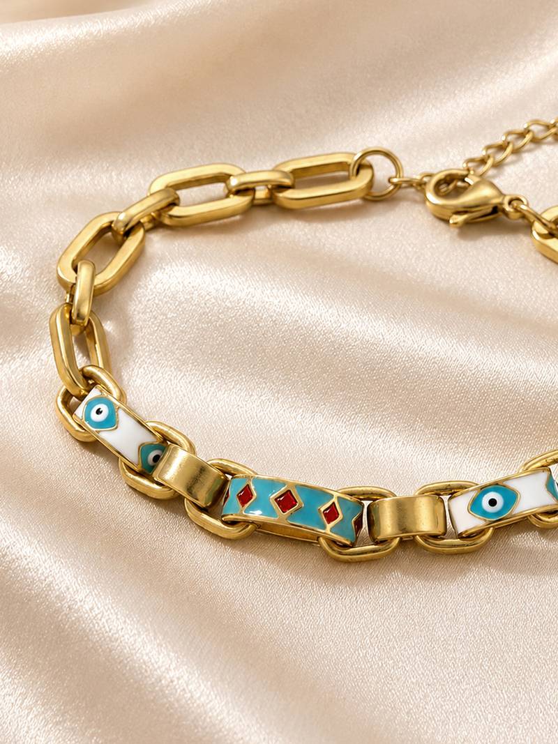 Gold cubic zirconia gold plated bracelet for women