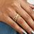 Gold cubic zirconia gold plated finger ring for women