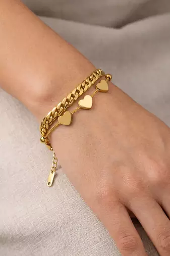 Gold cubic zirconia gold plated bracelet for women