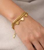Gold cubic zirconia gold plated bracelet for women