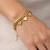 Gold cubic zirconia gold plated bracelet for women