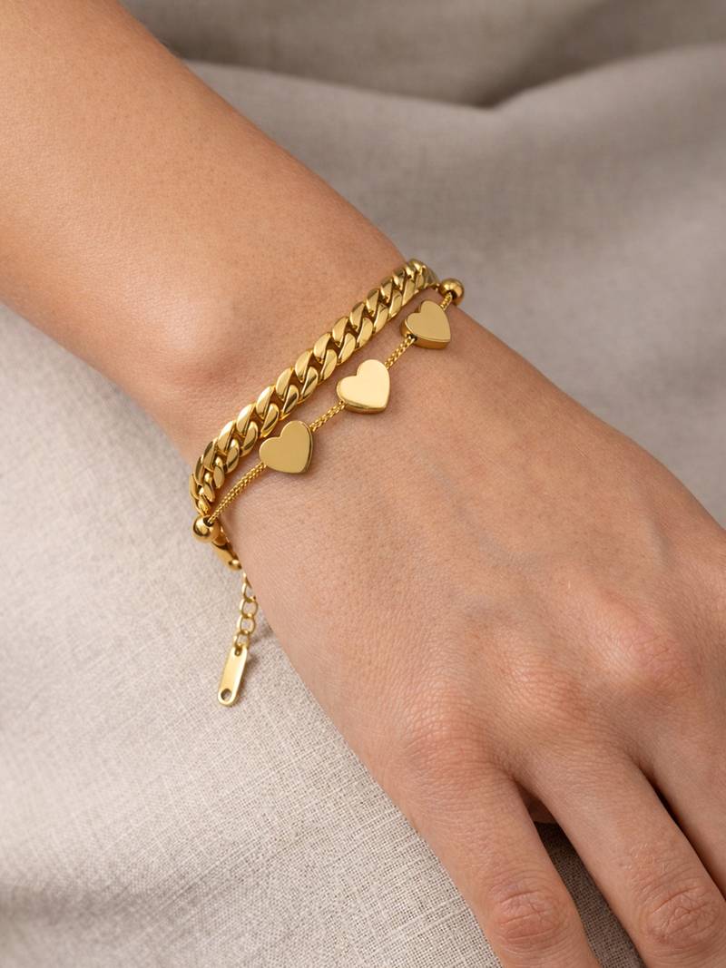 Gold cubic zirconia gold plated bracelet for women