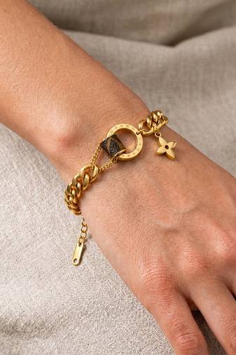 Gold cubic zirconia gold plated bracelet for women