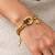 Gold cubic zirconia gold plated bracelet for women