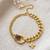 Gold cubic zirconia gold plated bracelet for women