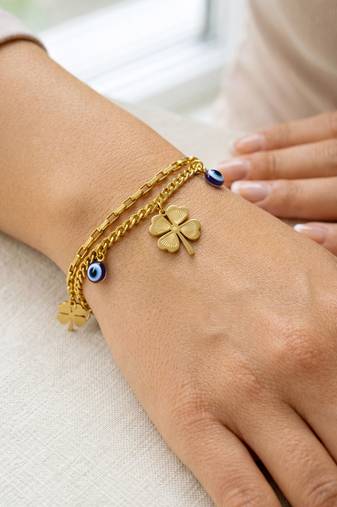 Gold cubic zirconia gold plated bracelet for women