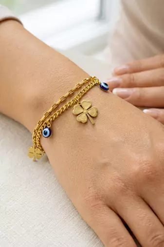 Gold cubic zirconia gold plated bracelet for women