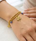 Gold cubic zirconia gold plated bracelet for women