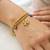 Gold cubic zirconia gold plated bracelet for women