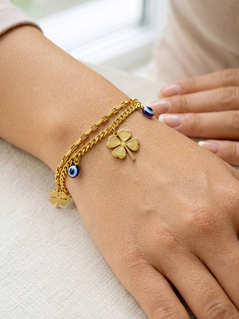 Gold cubic zirconia gold plated bracelet for women