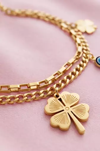 Gold cubic zirconia gold plated bracelet for women
