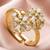 Gold cubic zirconia gold plated finger ring for women