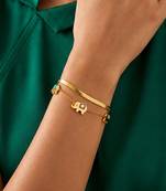 Gold cubic zirconia gold plated bracelet for women