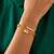 Gold cubic zirconia gold plated bracelet for women