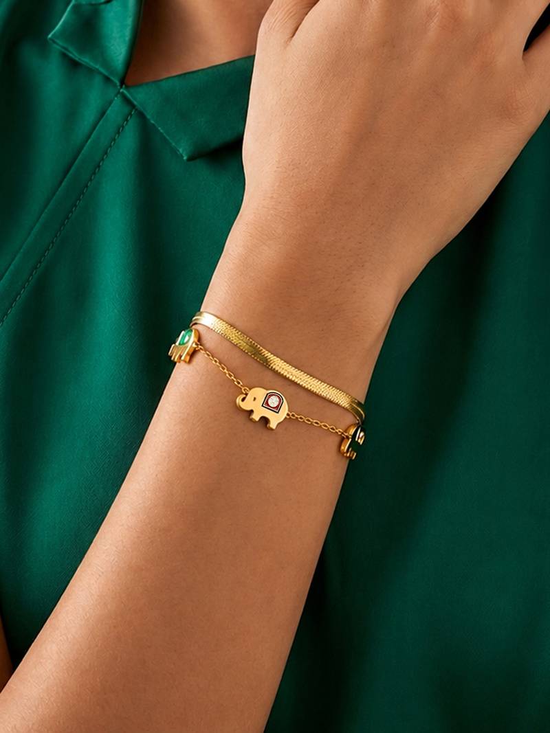 Gold cubic zirconia gold plated bracelet for women