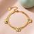 Gold cubic zirconia gold plated bracelet for women