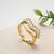 Gold cubic zirconia gold plated finger ring for women