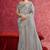 Grey siya silk heavy embroidery with sequince work saree with blouse