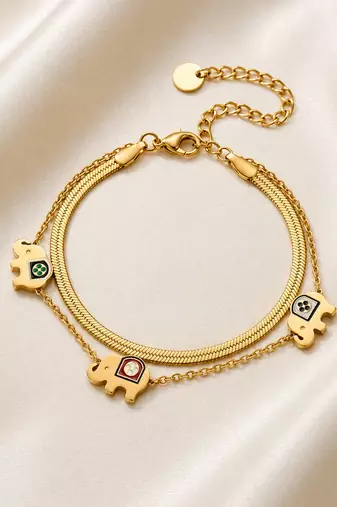 Gold cubic zirconia gold plated bracelet for women